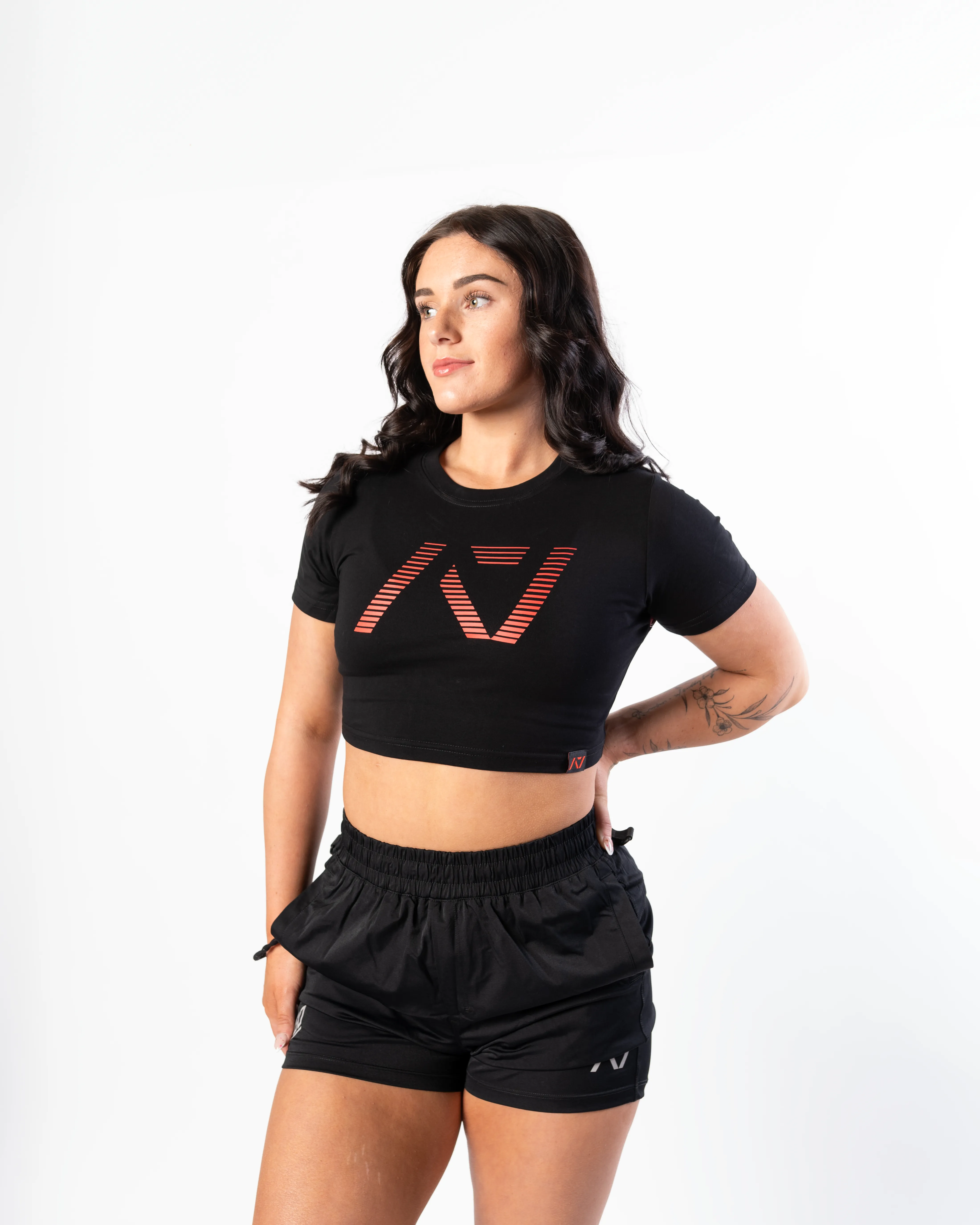 Kinetic True-Fit Women's Bar Grip Crop - Red Dawn