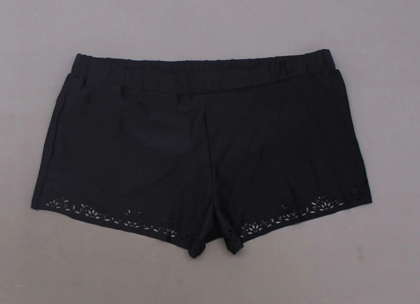 Kona Sol Women's Laser Cut Swim Shorts Black Large