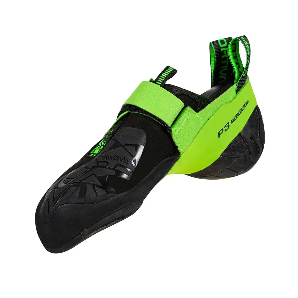 La Sportiva Skwama Mens Vegan Climbing Shoe - Black/Flash Green