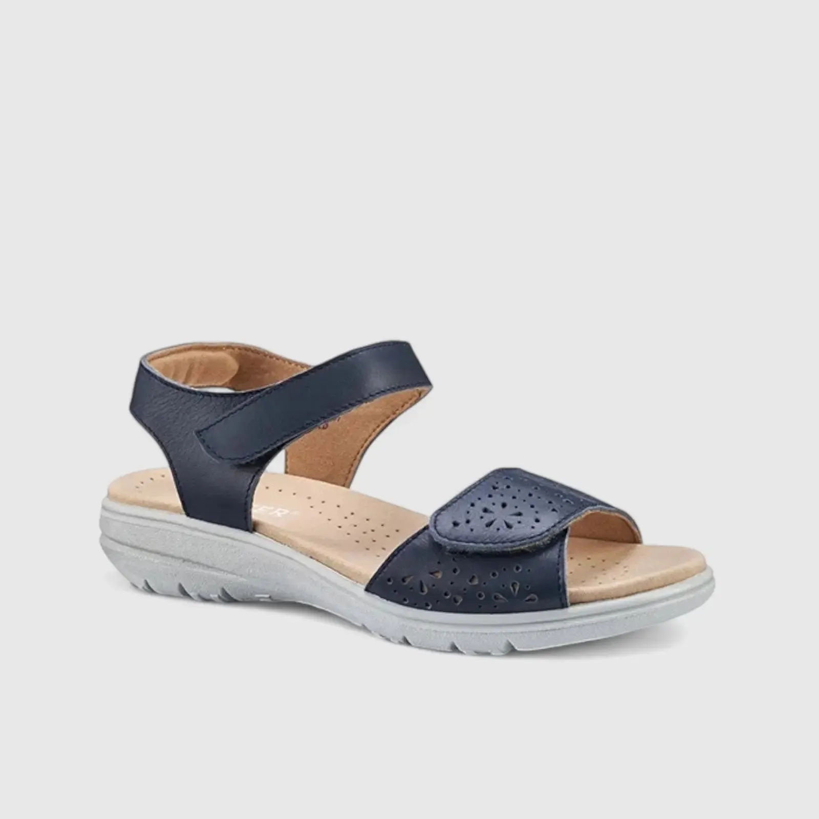 Leah Comfort Leather Sandal Denim