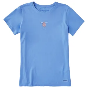 Life is Good Women's Watercolour Turtle Crusher Lite Tee