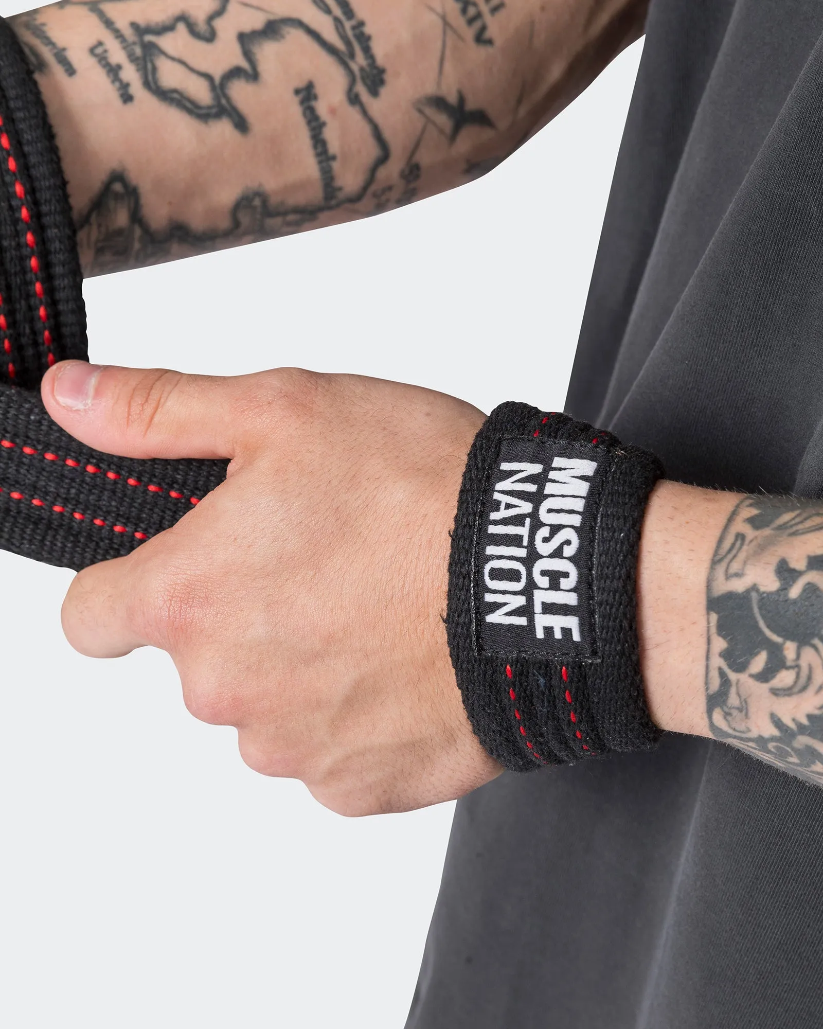 Lifting Straps - Black / Red