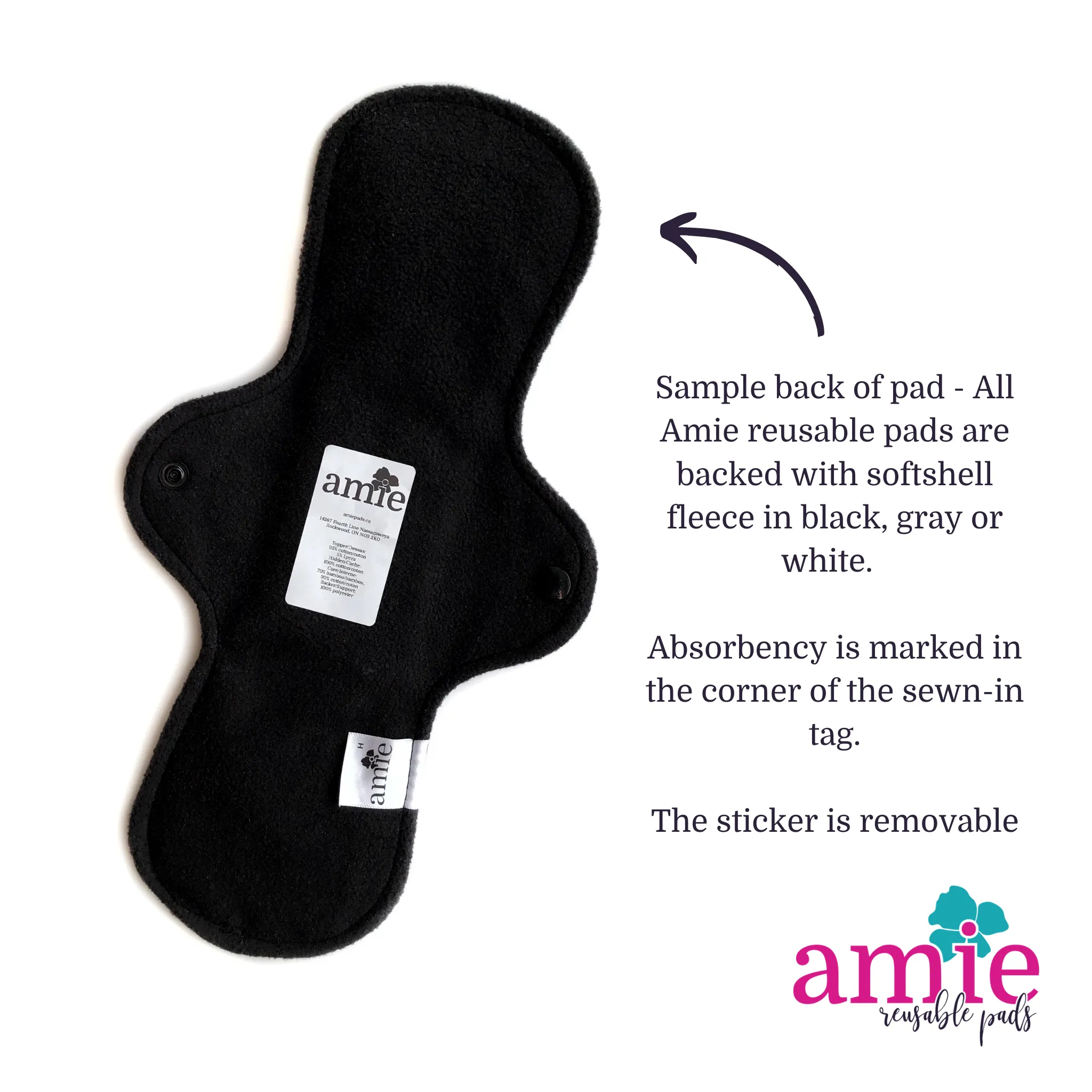 Light Absorbency Reusable Pads: Amie Active