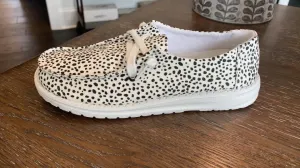 Light It Up Black and White Slip On Shoes