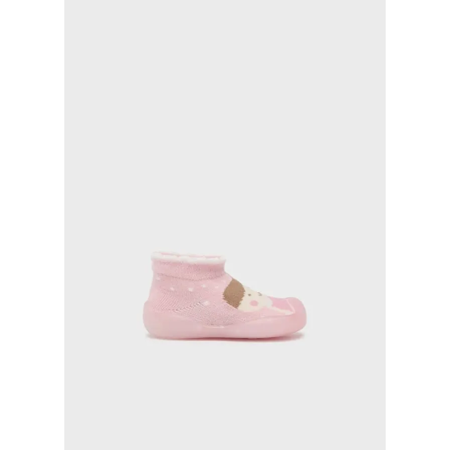 Mayoral Sock Shoe with Sole - Baby Pink