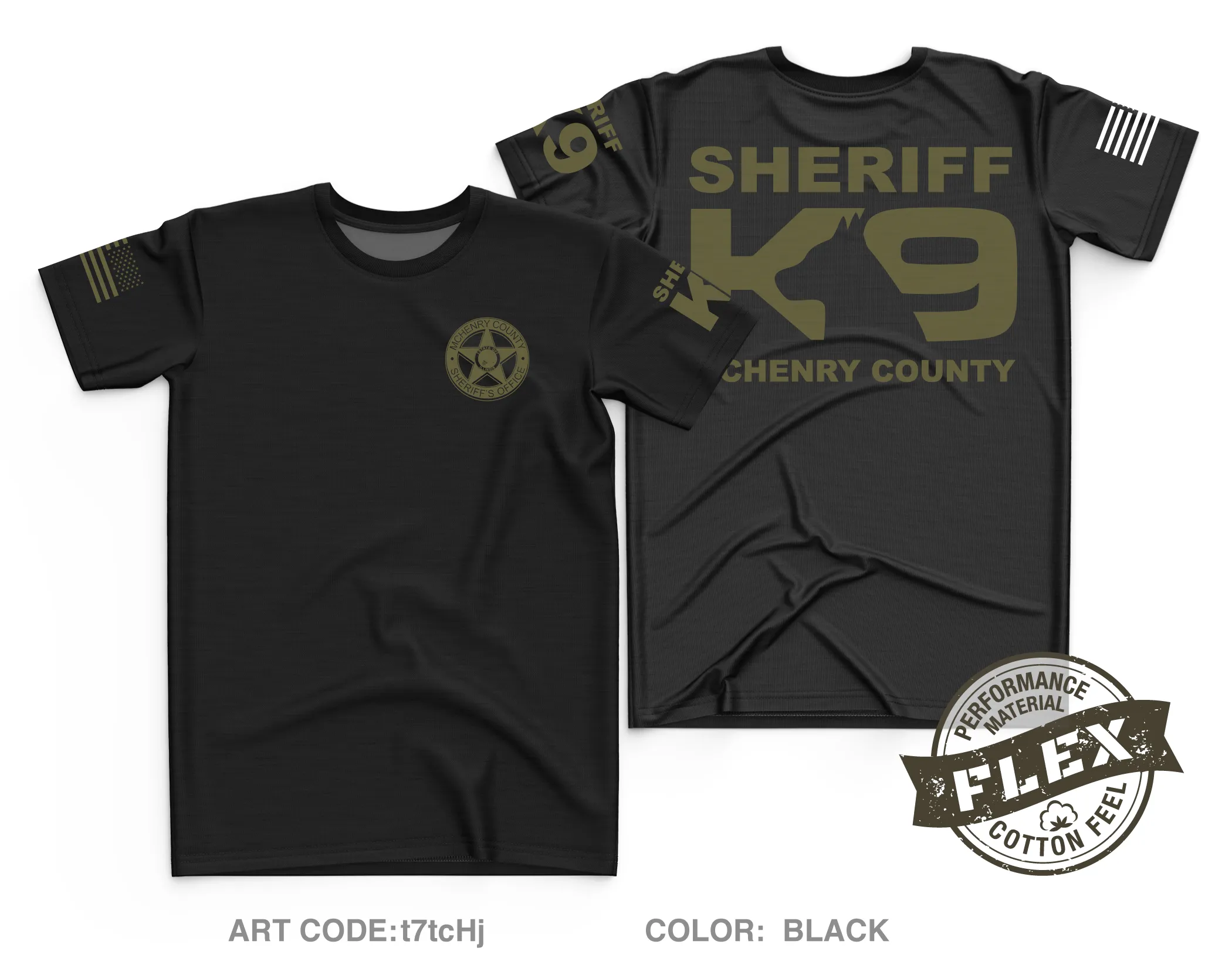 MCSO K-9 Unit Fundraising Collection Core Men's SS Flex Performance Tee - t7tcHj