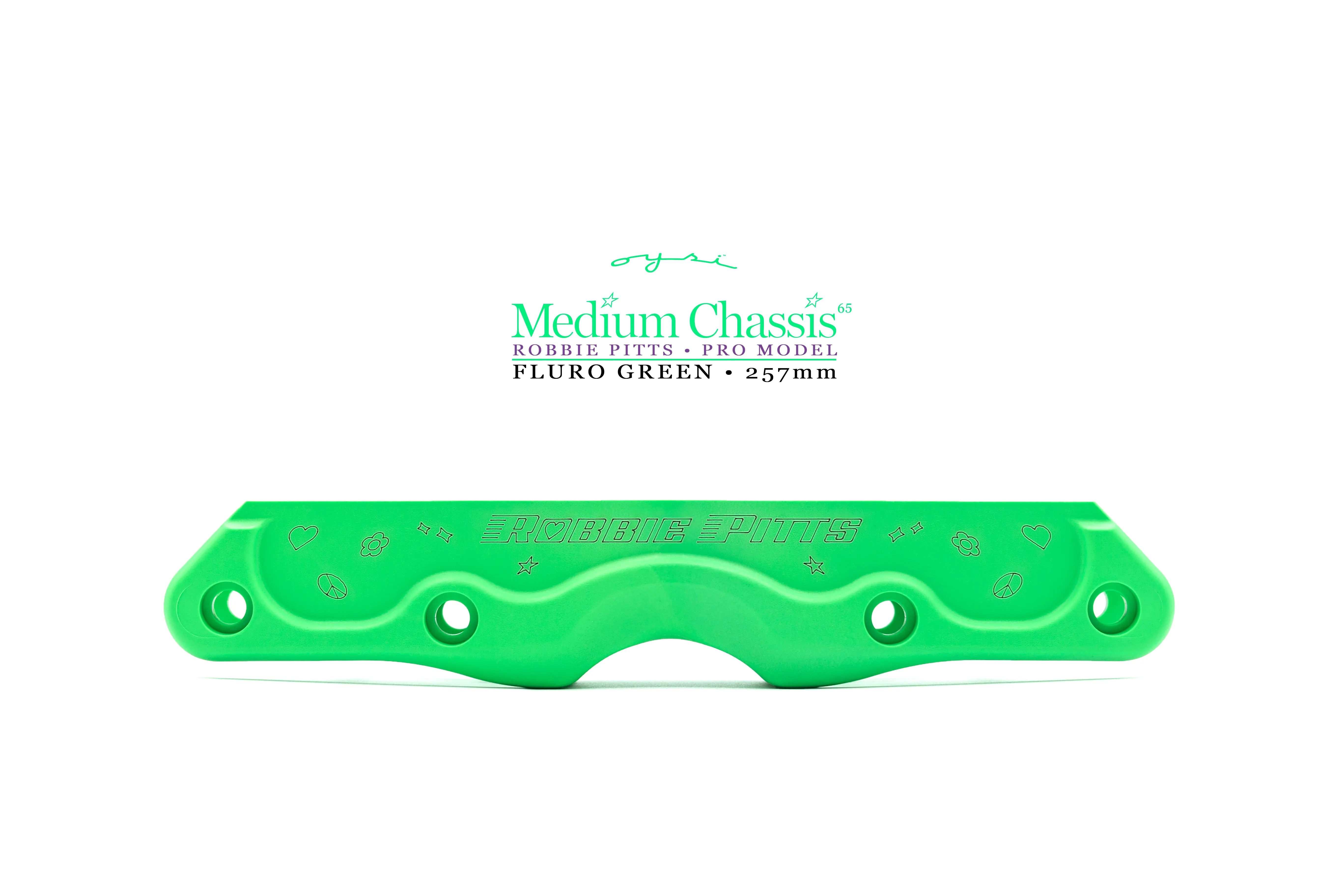 MEDIUM OYSI CHASSIS - Robbie Pitts - 257mm - 269mm - Fluro Green