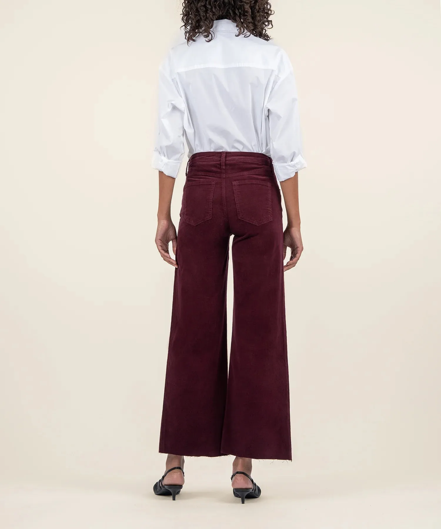 MEG HIGH RISE FAB AB WIDE LEG RAW HEM-LONG INSEAM