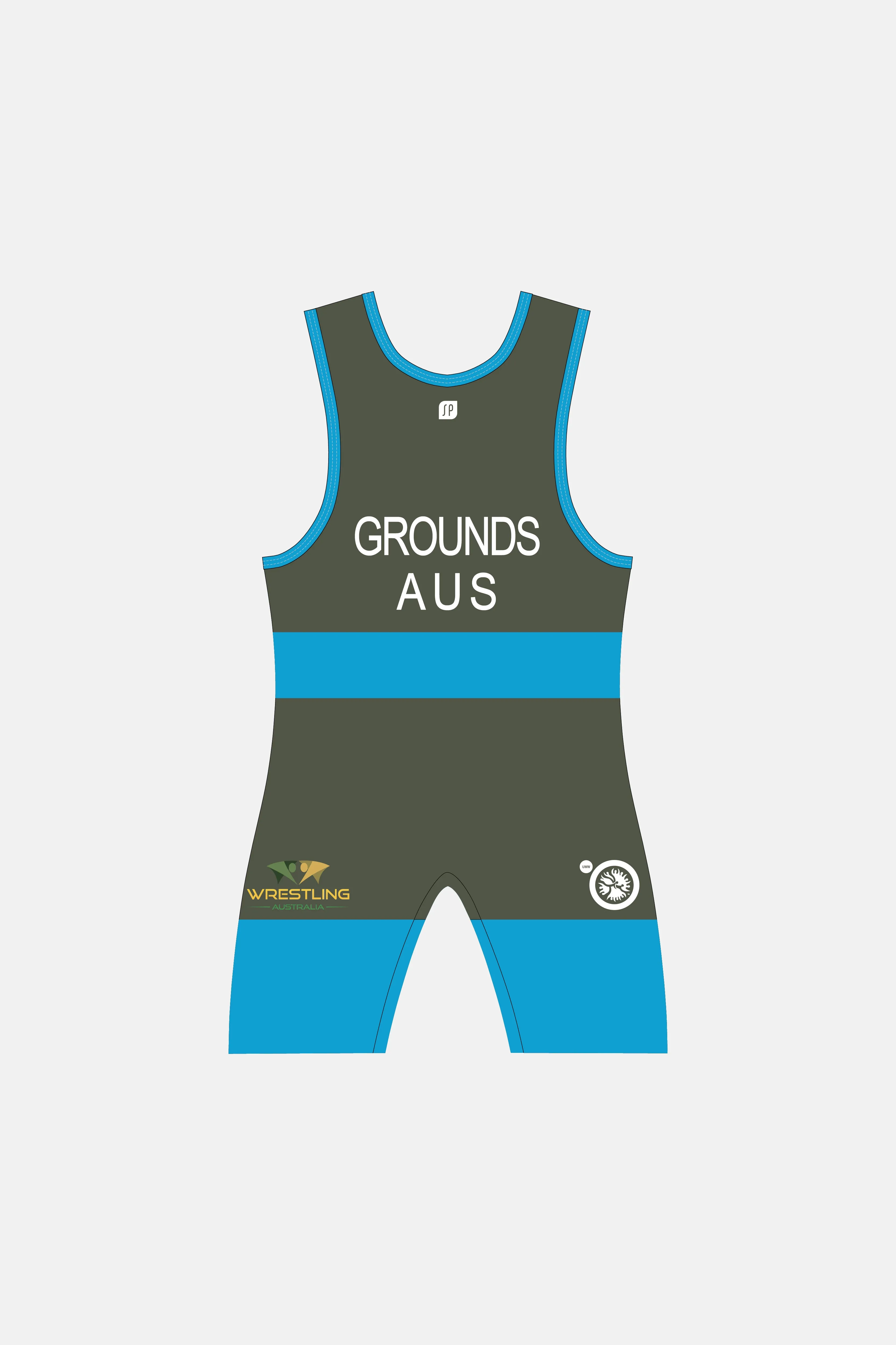 Mens Khaki Wrestling Suit