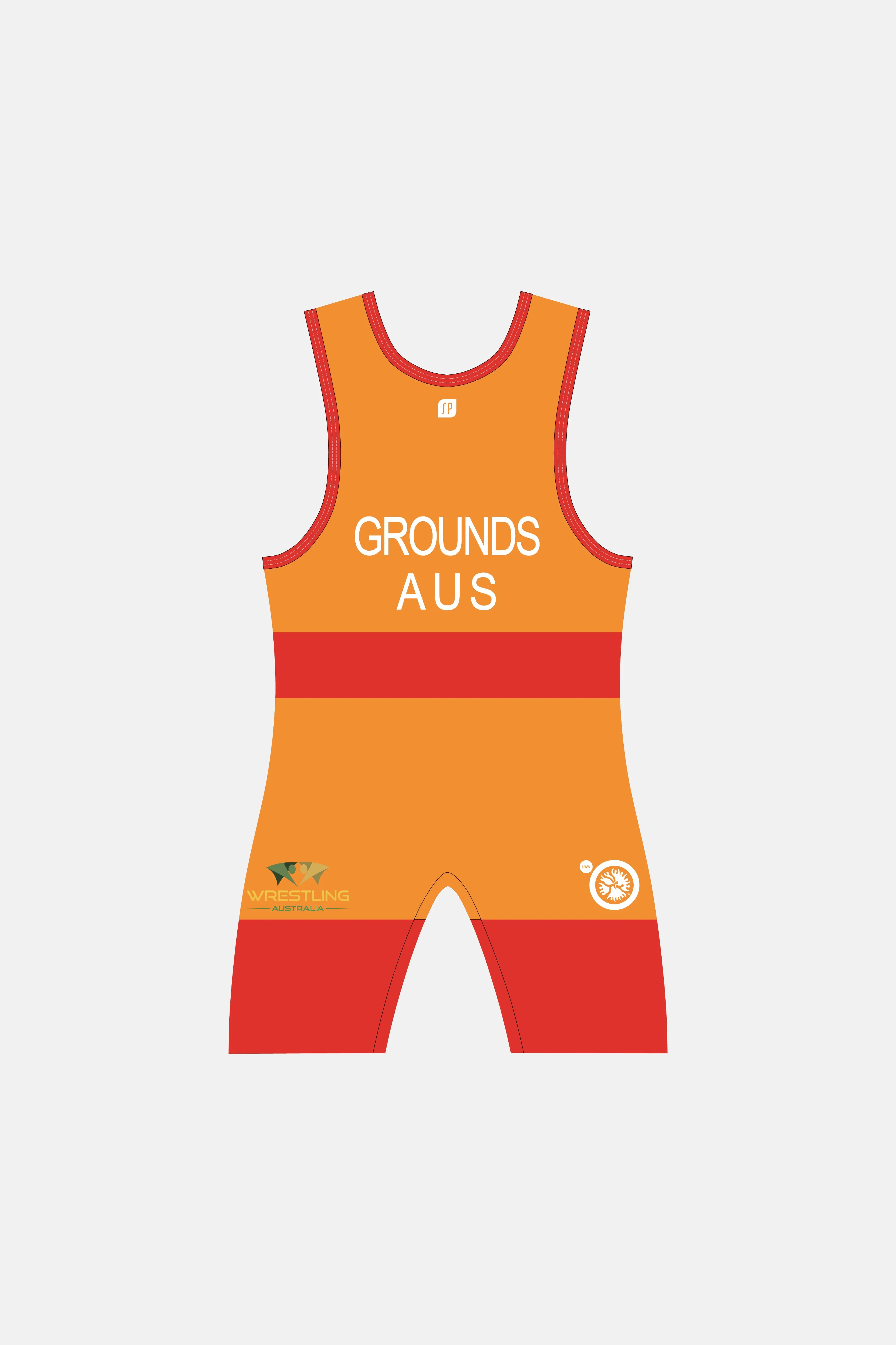 Mens Orange Wrestling Suit