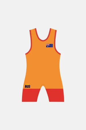 Mens Orange Wrestling Suit