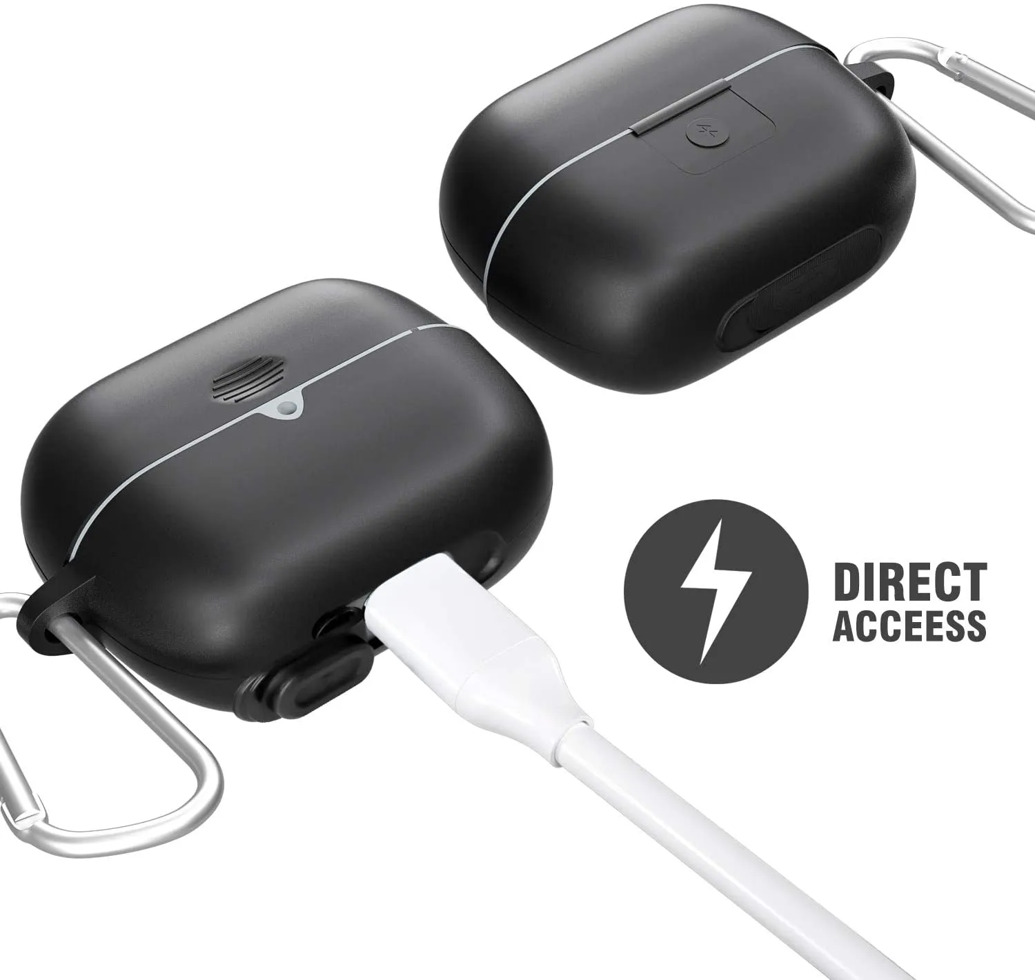 New Meritcase AirPods Pro Case Shockproof and Durable Waterproof Case for AirPods Pro for Apple Airpods Pro, Compatible with Wireless Charging, Visible LED! Hook not Included!
