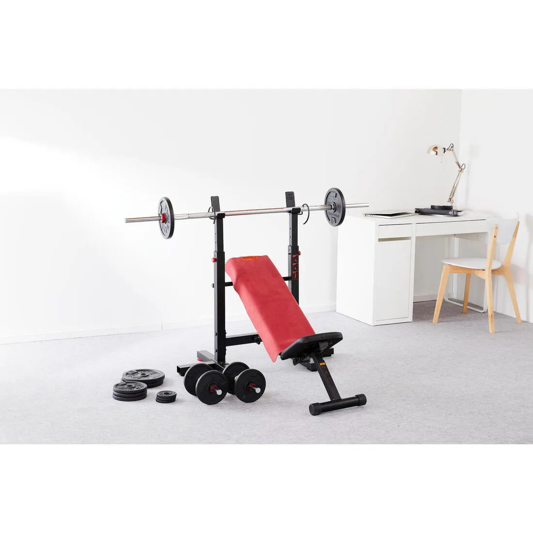 Non-Slip Weight Training Towel - Burgundy