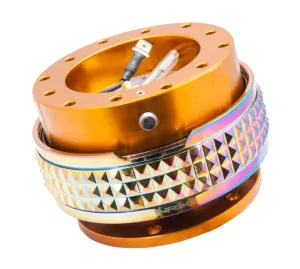 NRG SRK-210RG-MC Rose Gold Body / Neochrome Pyramid Ring Quick Release Gen 2.1