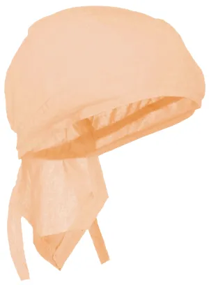 PASTEL ORANGE Doo-Rag Skull Cap Solid Du-Bandana Motorcycle Helmet Liner Chemo Head-Scarf