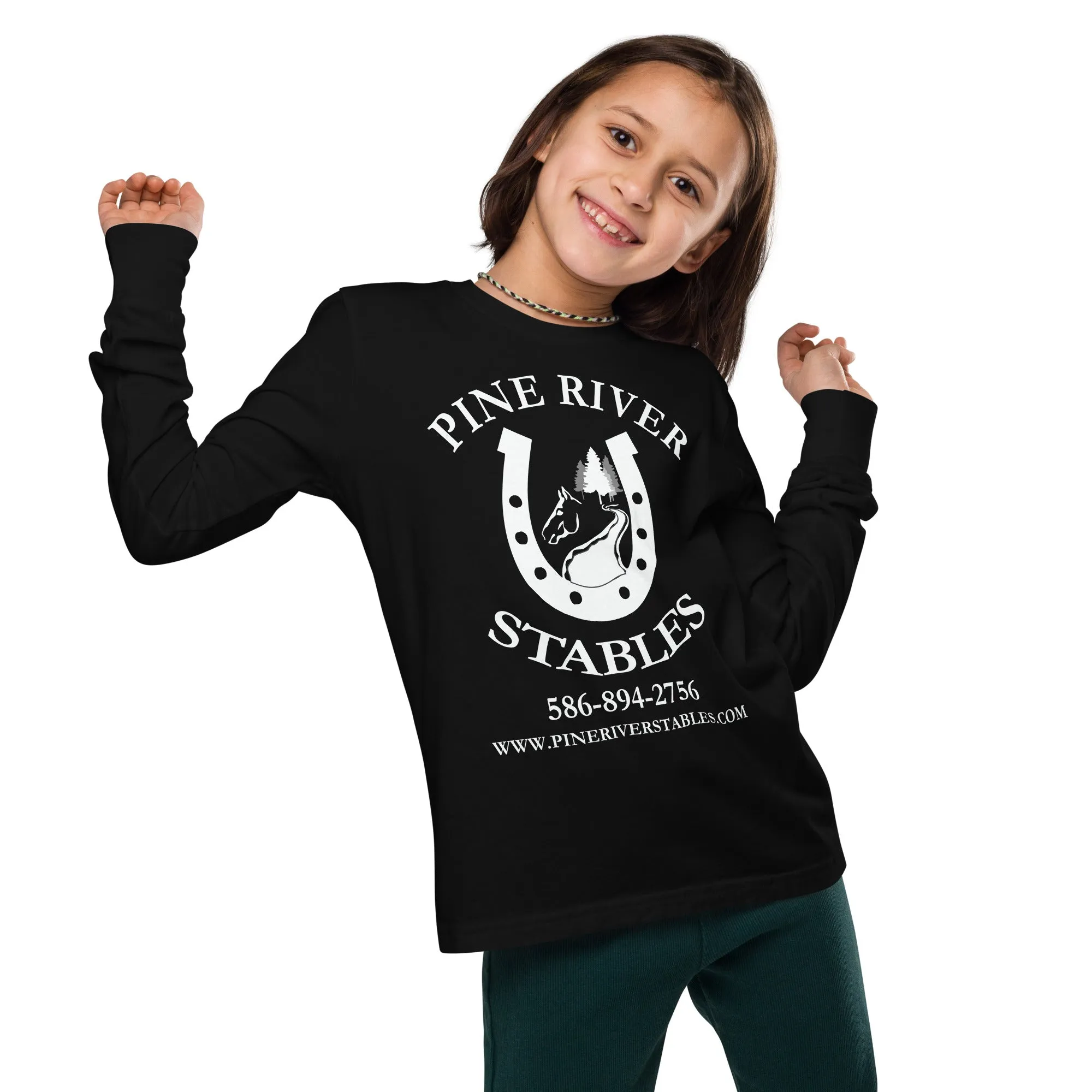 Pine River Logo Youth long sleeve tee