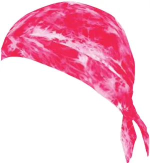 Pink Tie Dye Bandana Dorag Cap with Sweatband and Mesh Liner, Tye Die Doo Rag 1960s Tye Die Dorag Hippie Fun Woodstock Cotton Motorcycle Biker Durag Skull Hat