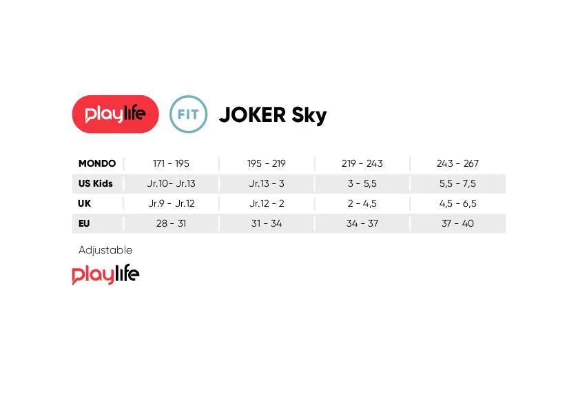 Playlife Joker Blue Sky Adjustable Inline Skates