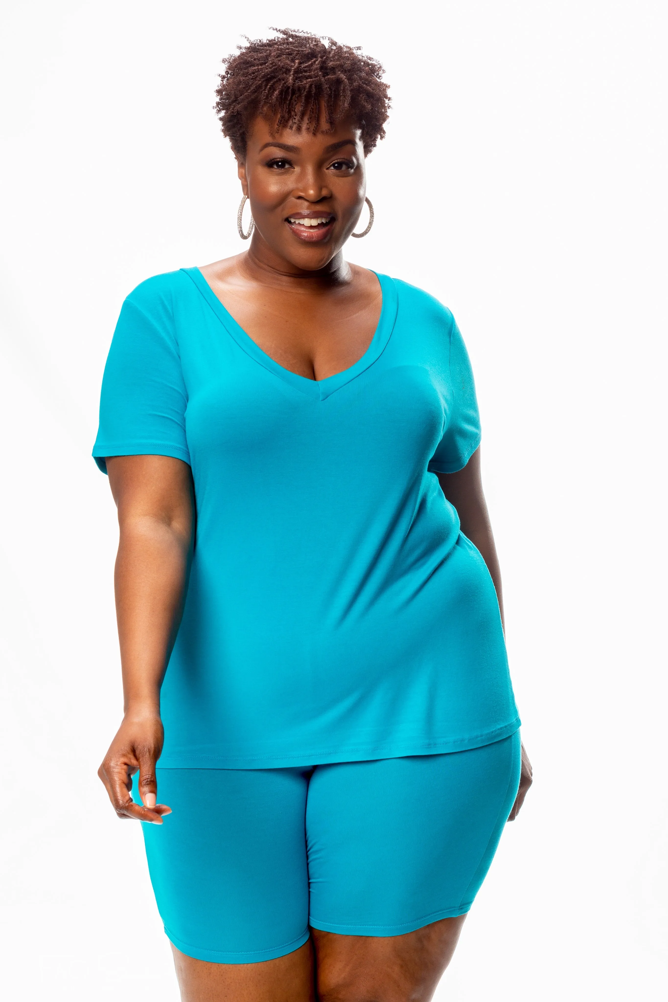 Plus Size Two-Piece Short Sets