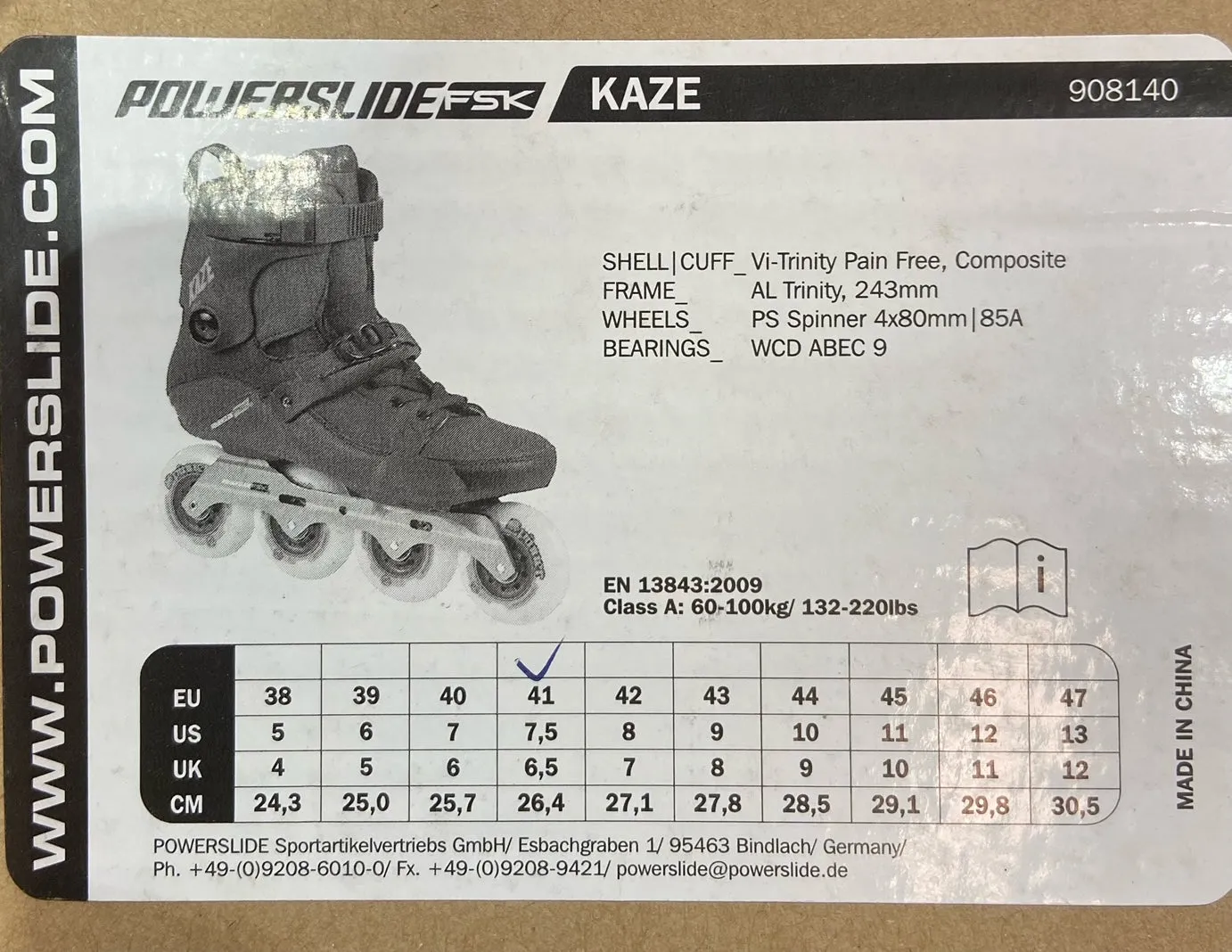 Powerslide KAZE Trinity 80mm Inline Skates