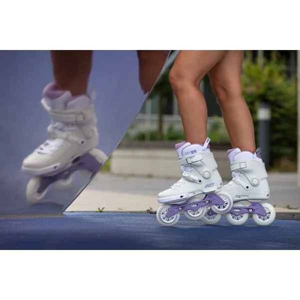 POWERSLIDE NEXT GREY / LAVENDER 3 x 100MM INLINE SKATES
