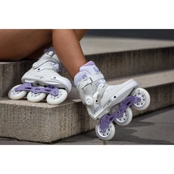 POWERSLIDE NEXT GREY / LAVENDER 3 x 100MM INLINE SKATES