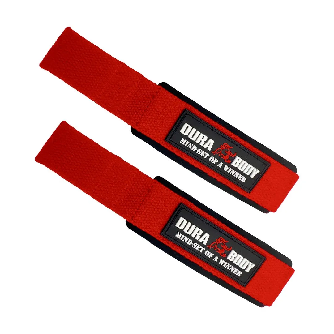 Red Weightlifting Cotton Straps