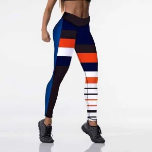 Red/White/Blue Push Up Printed Leggings