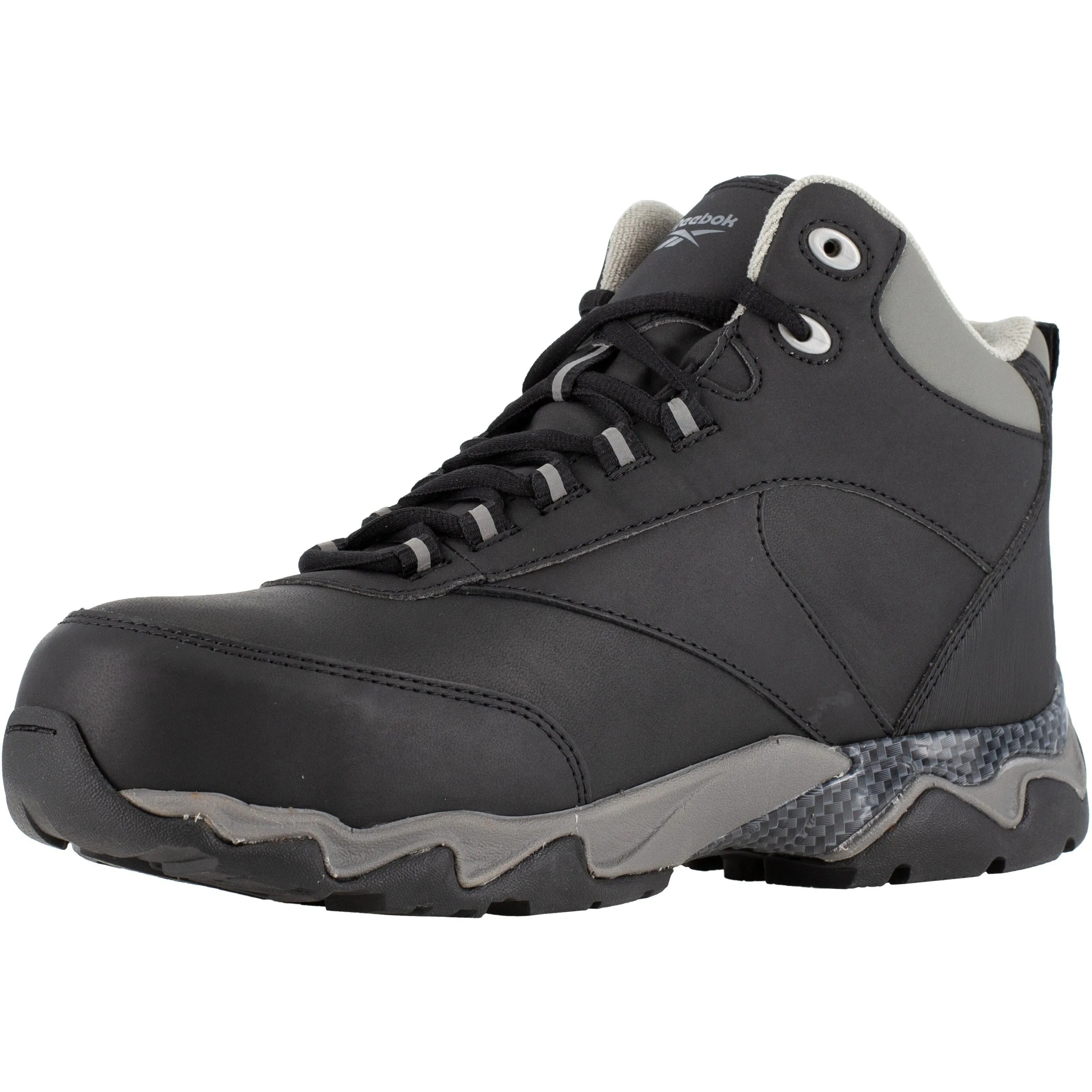 Reebok Men's Beamer Comp Toe Waterproof Athletic Work Boot- Black- RB1068
