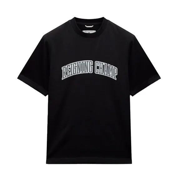 Reigning Champ Midweight Collegiate T-Shirt Black