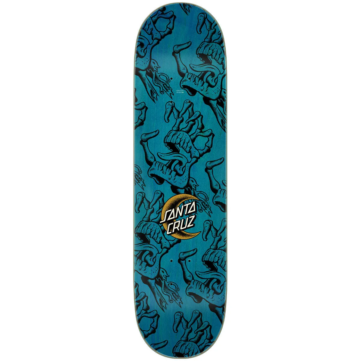 Santa Cruz - Crescent Bone Hand 8.25 Skateboard Deck