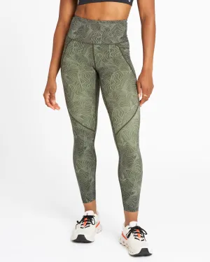 Sculpt High-Waisted Leggings Wave Print Climbing Ivy
