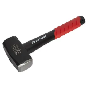 Sealey Premier Club Hammer 4lb Fibreglass Shaft Lump Carbon Steel Rubber Grip