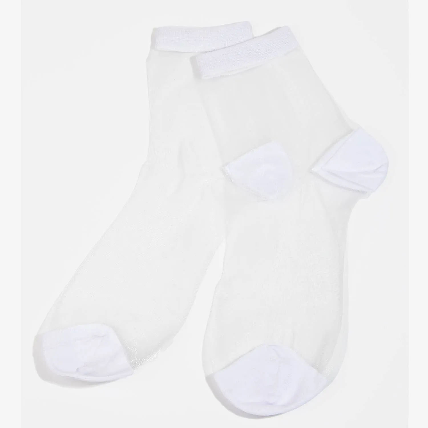 Sheer Ankle Socks: Black