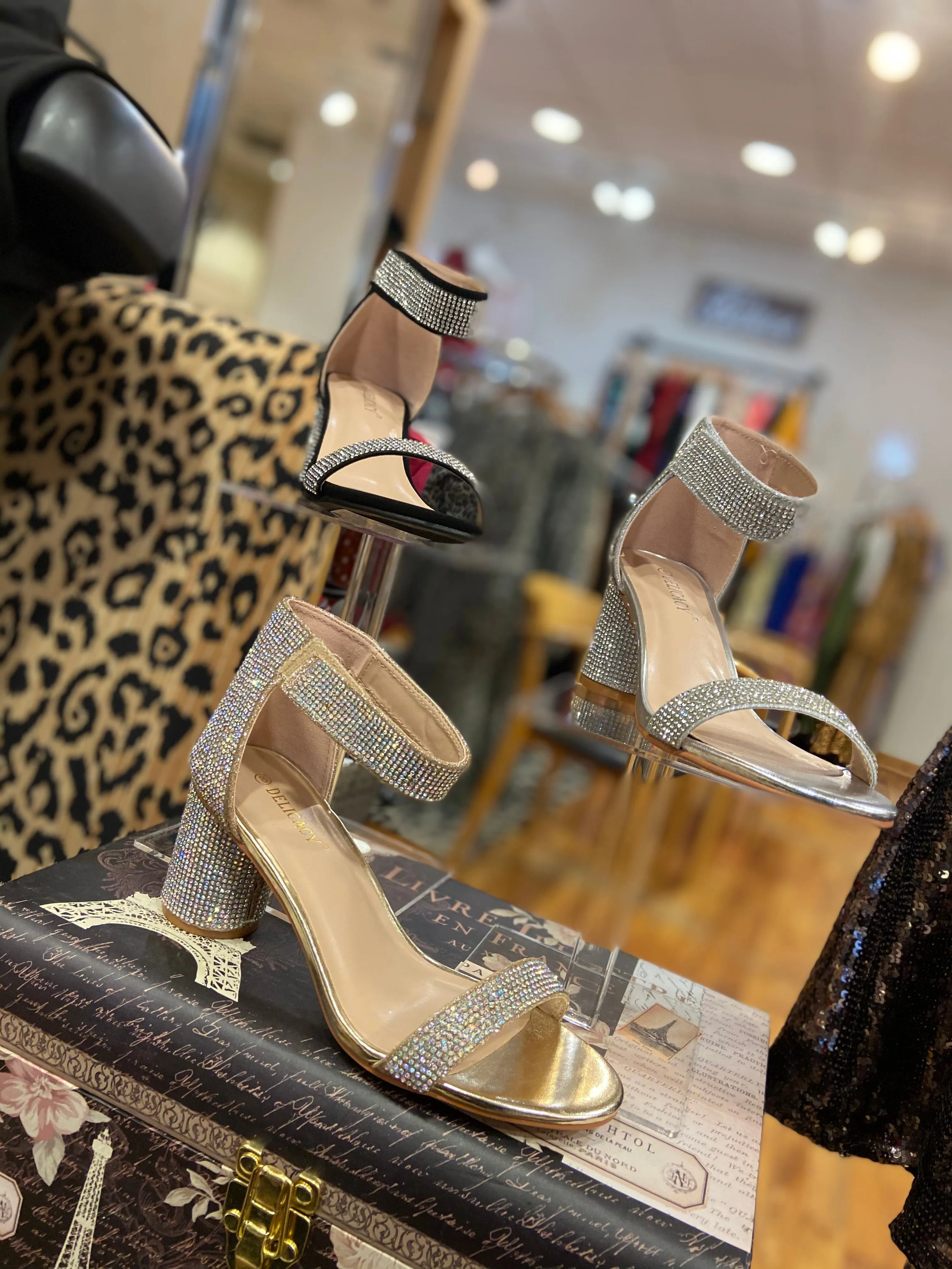 Silver Rhinestone Shoes