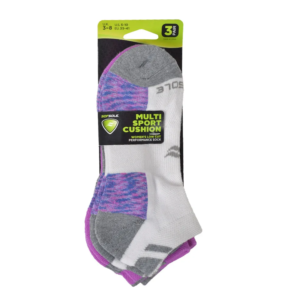 Sof Sole Women’s Socks Multi-Sport Cushion Low Cut 3-pack