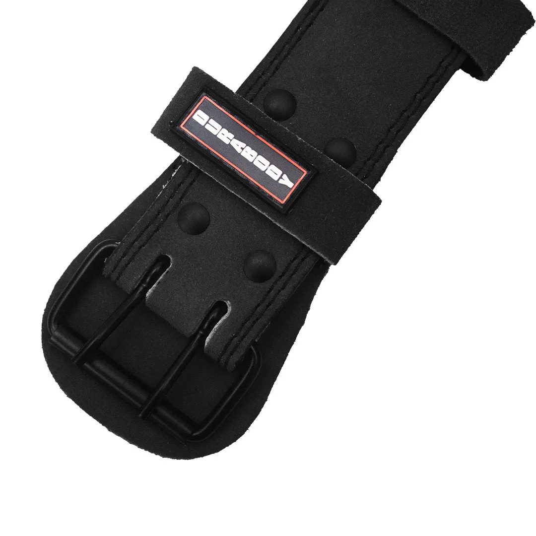 Titan Black Suede Leather Weightlifting Belt