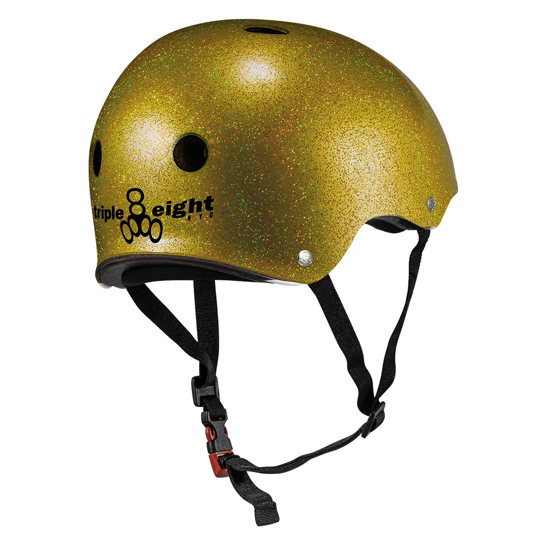 Triple 8 The Certified Helmet SS Gold Glitter