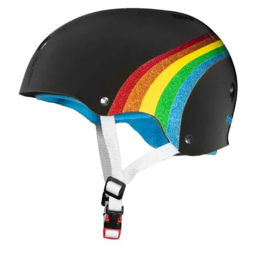 TRIPLE 8 - THE CERTIFIED HELMET - WHITE OR BLACK RAINBOW SPARKLE