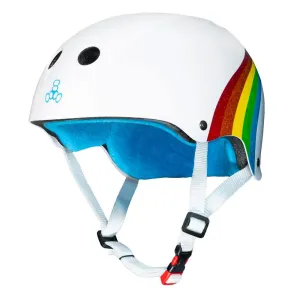 Triple Eight Sweatsaver Certified Helmet Rainbow Sparkle White