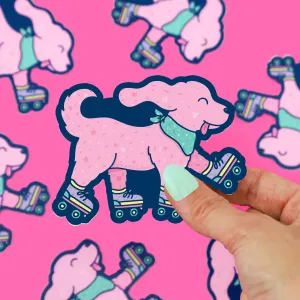 Turtle's Soup - Roller Skating Puppy Vinyl Sticker