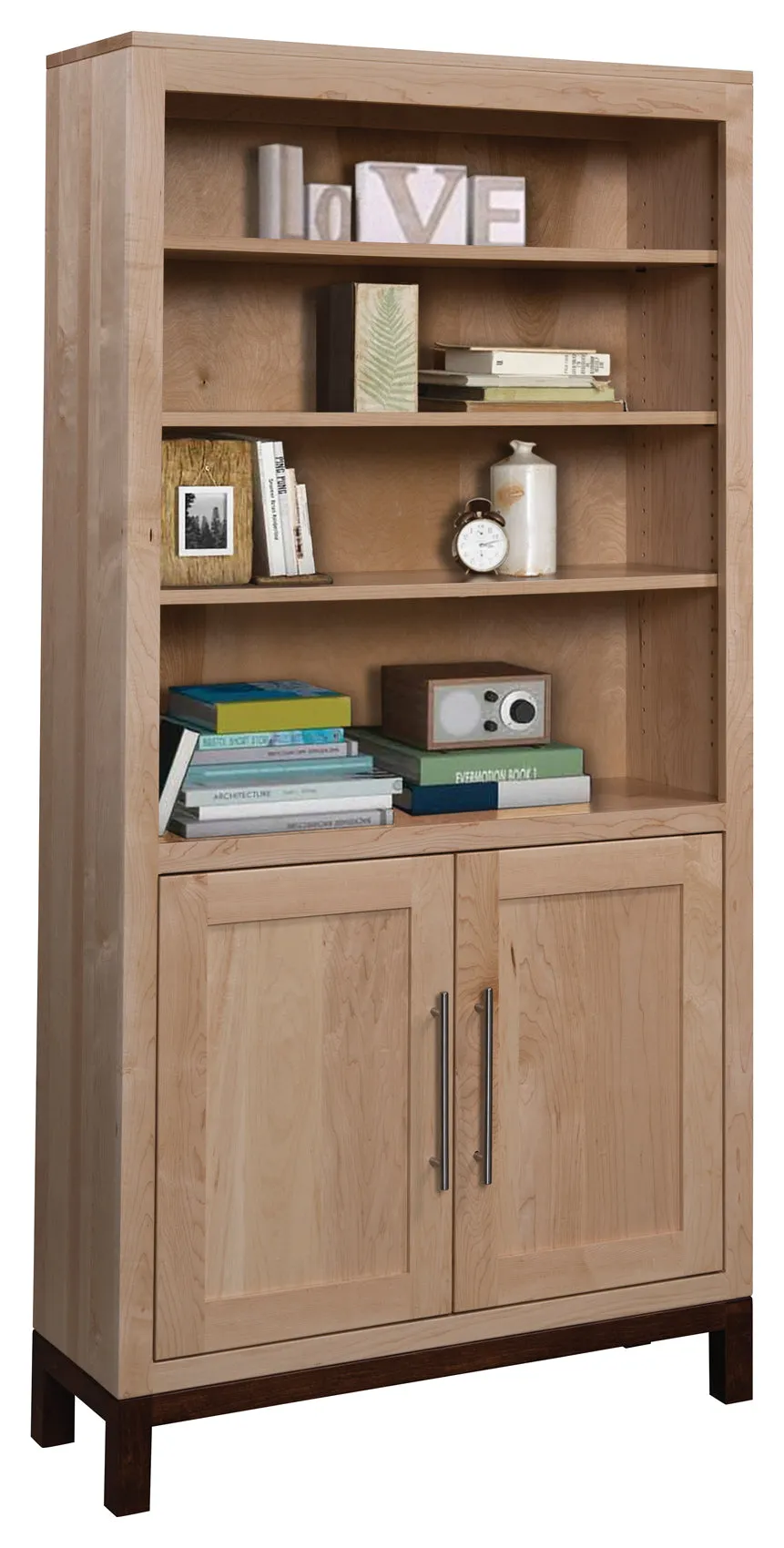 Vienna - Amish Mid Century Modern Bookcase - 36" Width