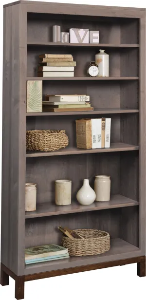 Vienna - Amish Mid Century Modern Bookcase - 36" Width