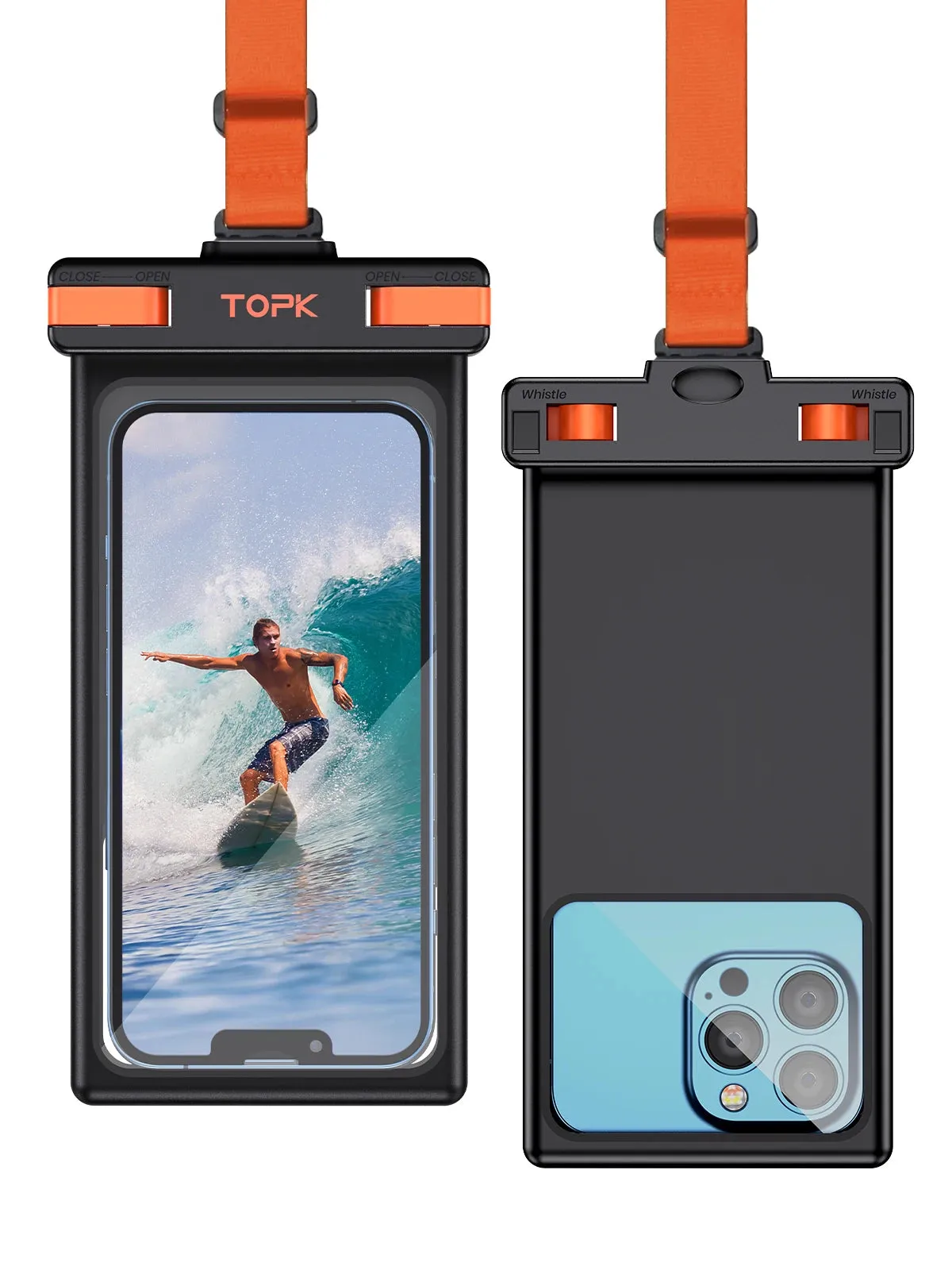 Waterproof Phone Pouch Screen Touchable PX8 Case Compatible Phone Up to 7.0 inch