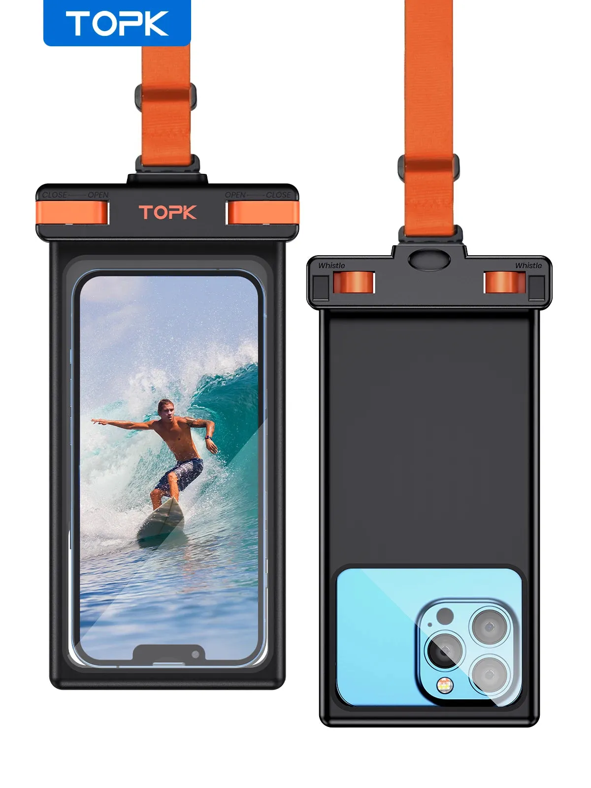Waterproof Phone Pouch Screen Touchable PX8 Case Compatible Phone Up to 7.0 inch