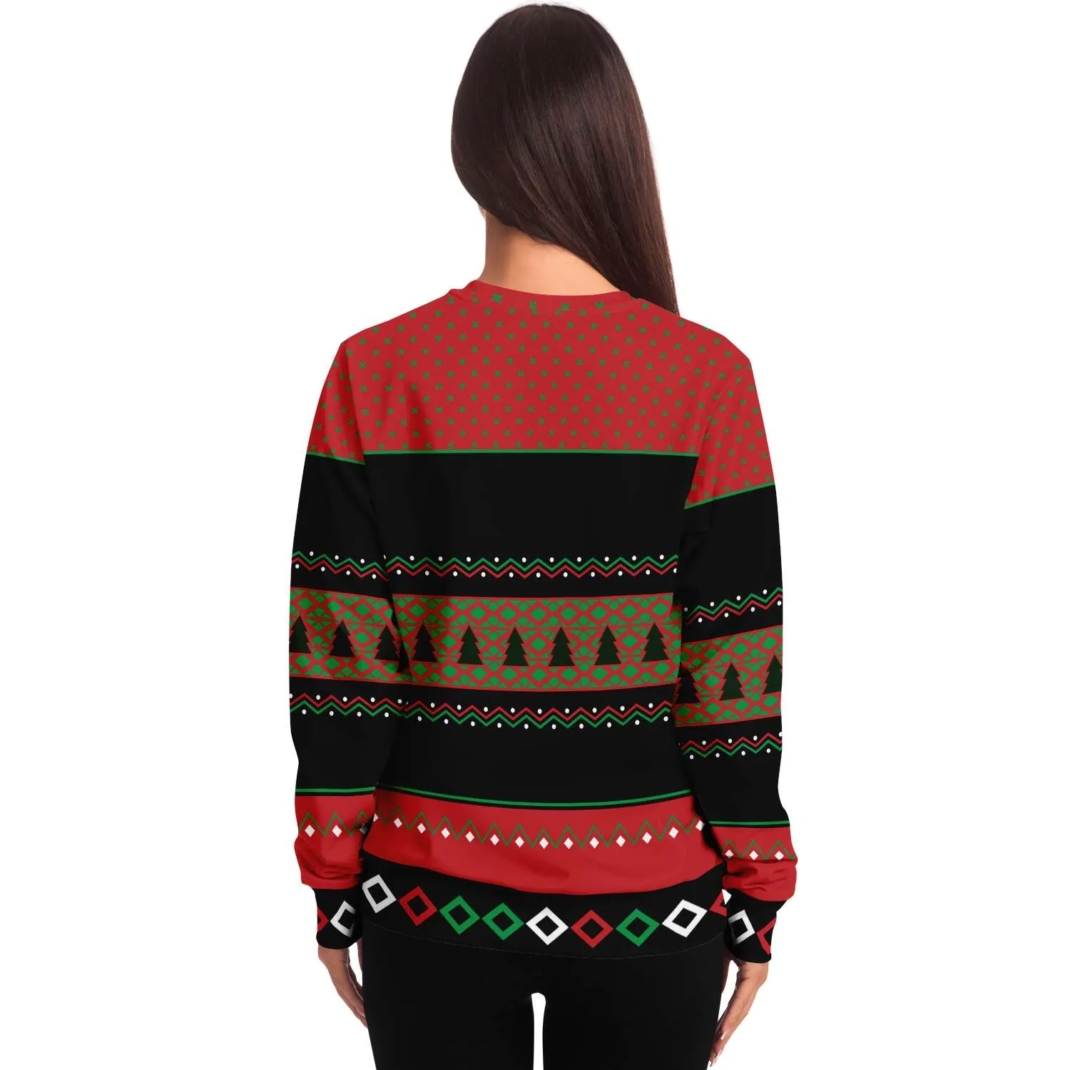 White and Red Christmas - Athletic Sweatshirt