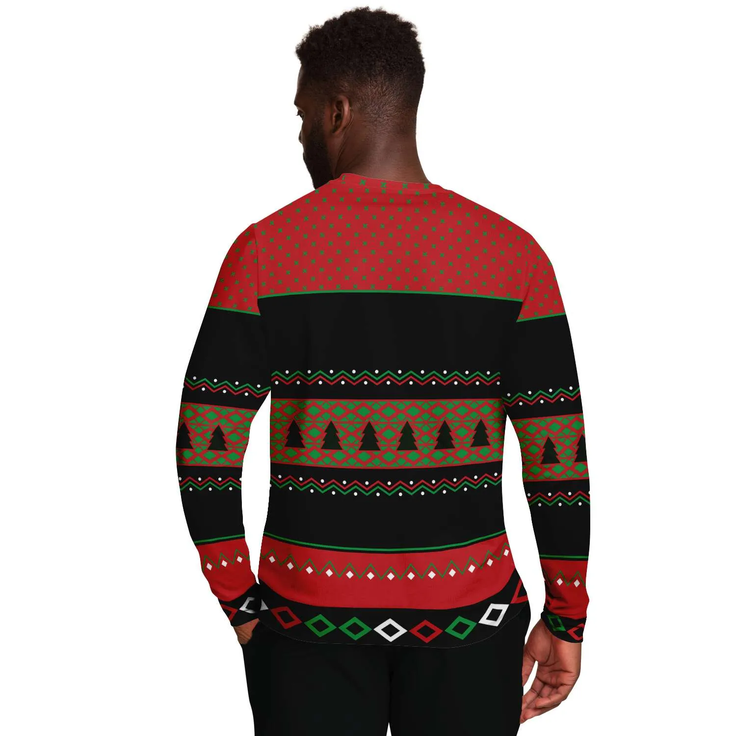 White and Red Christmas - Athletic Sweatshirt