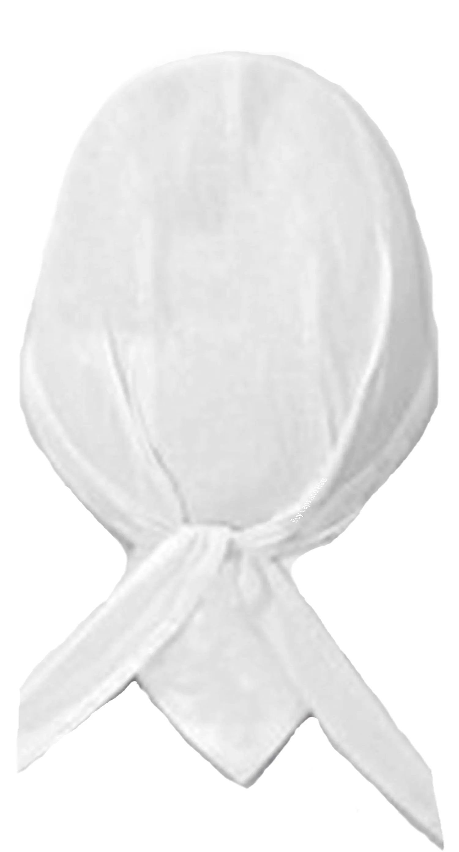 White Bandana Dorag Cap with Sweatband and Mesh Liner, Cotton Solid Motorcycle Biker Durag Skull Hat