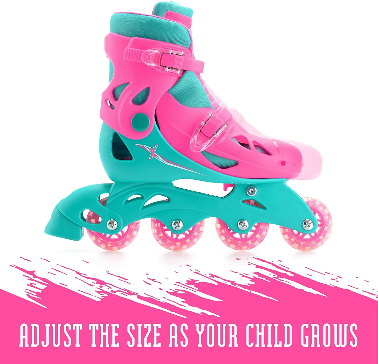 Xootz Kids Inline Skates Pink/Blue Size S