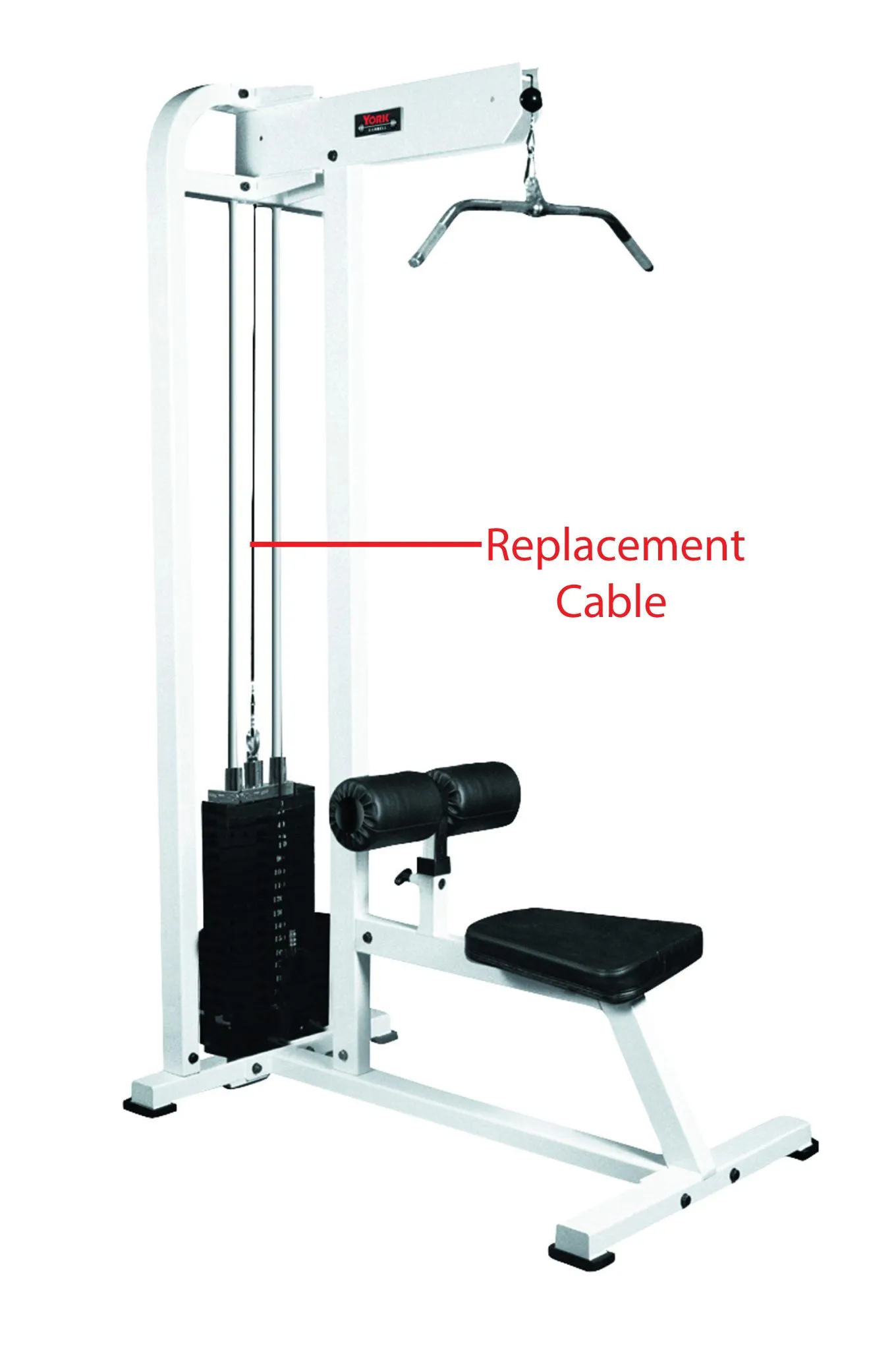 York Barbell STS Replacement Lat Pulldown Cable - HW010